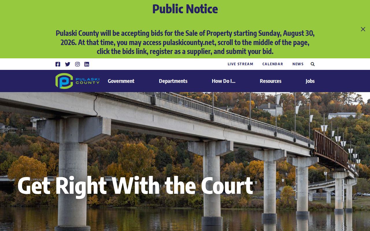 Arkansas warrant records reference showing a county court-resolution event page